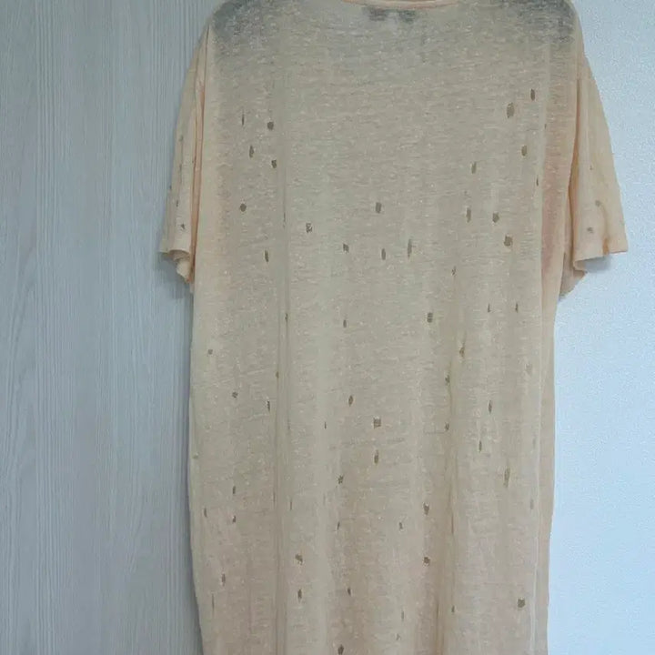 [SOLD OUT] IRO 펀칭 린넨 티셔츠 핑크