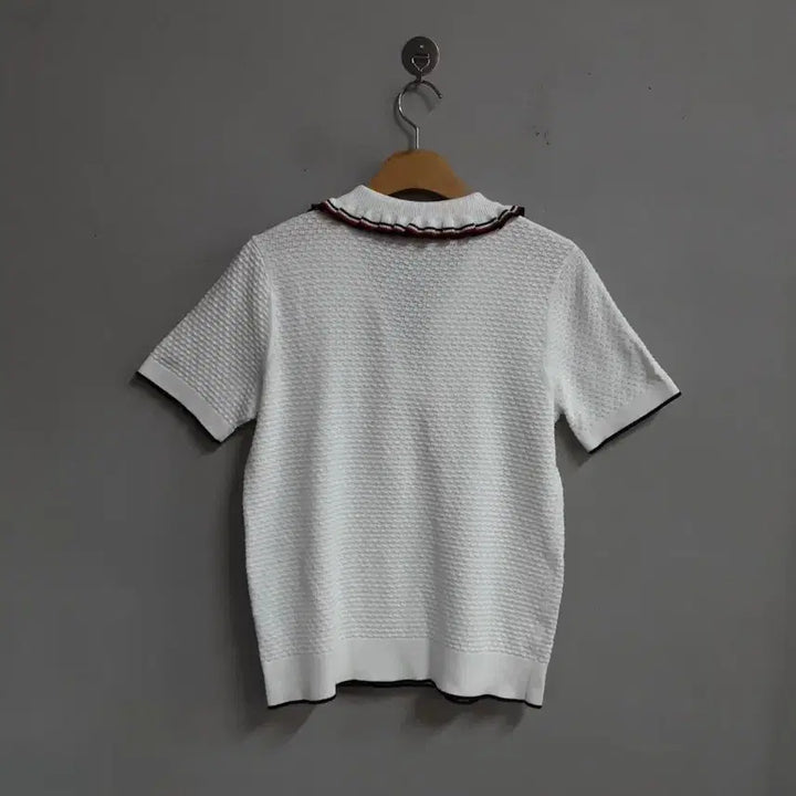 [SOLD OUT] 택새상품) 타미힐피거 화이트 카라 반팔 니트 M