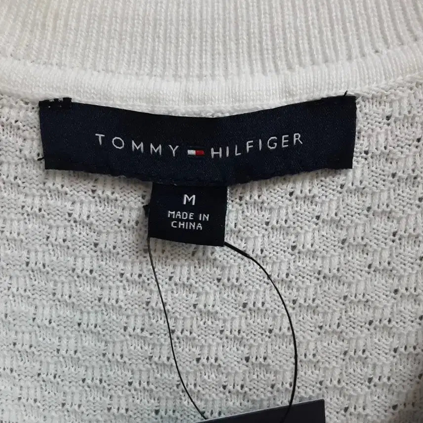 [SOLD OUT] 택새상품) 타미힐피거 화이트 카라 반팔 니트 M