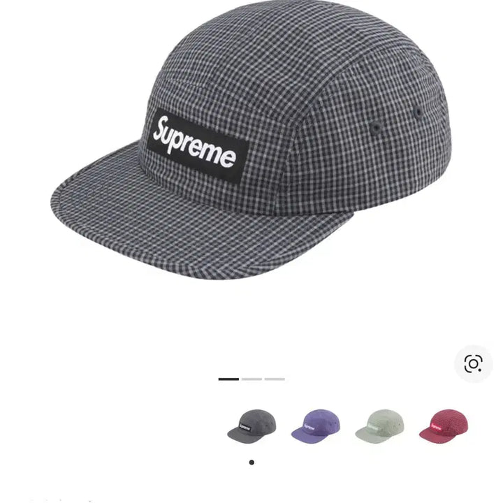 [BUNJANG] Supreme Camp Cap Cordura Plaid Black Hat / 슈프림 캠프캡 모자 박스로고 25ss 코듀라 플레이드 블랙