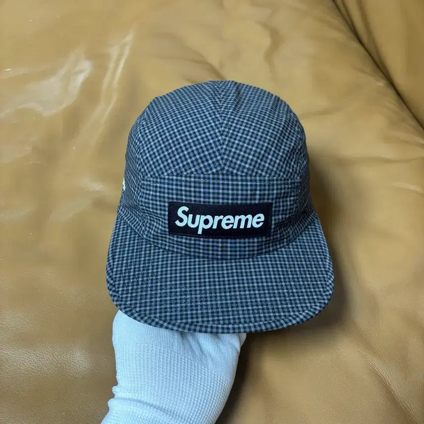 [BUNJANG] Supreme Camp Cap Cordura Plaid Black Hat / 슈프림 캠프캡 모자 박스로고 25ss 코듀라 플레이드 블랙