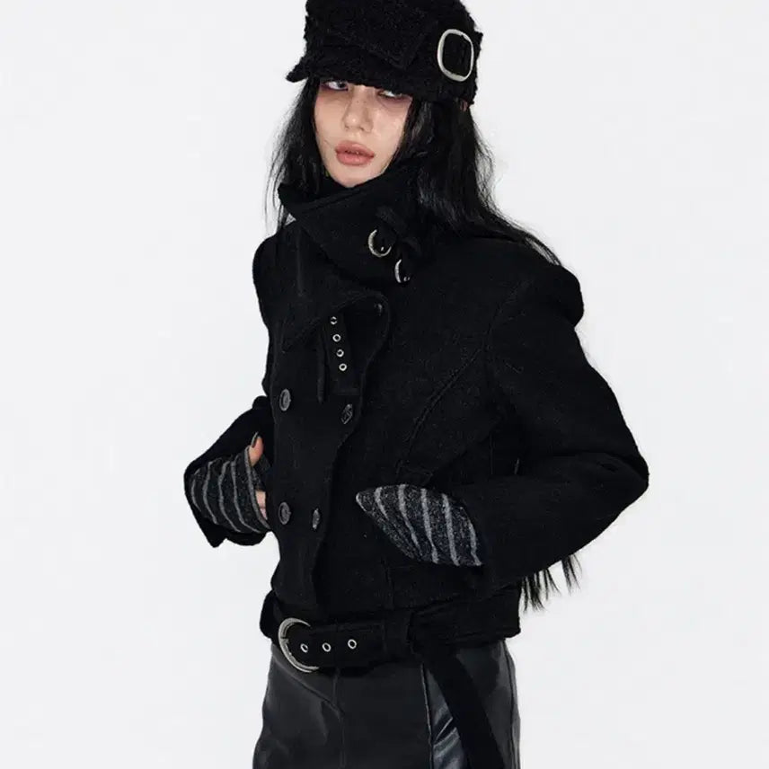 [BUNJANG] Noting Double Belted High-Neck Coat / 낫노잉 Double Belted High-Neck Coat