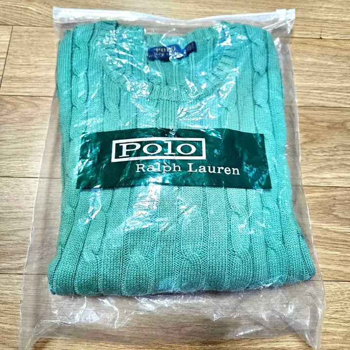 [BUNJANG] Polo Ralph Lauren Cable Knit Sweater Mint / 폴로 랄프로렌 케이블 니트 민트색