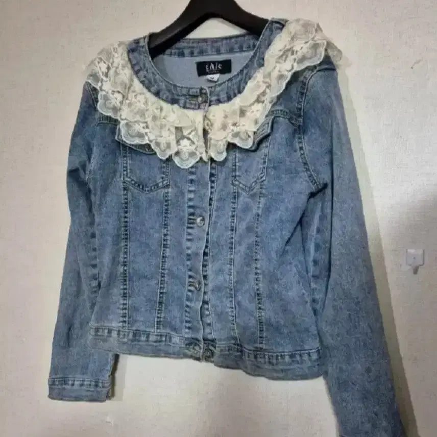 [BUNJANG] Lace Denim Jacket / 레이스 데님 청자켓 스판짱짱 청자켓