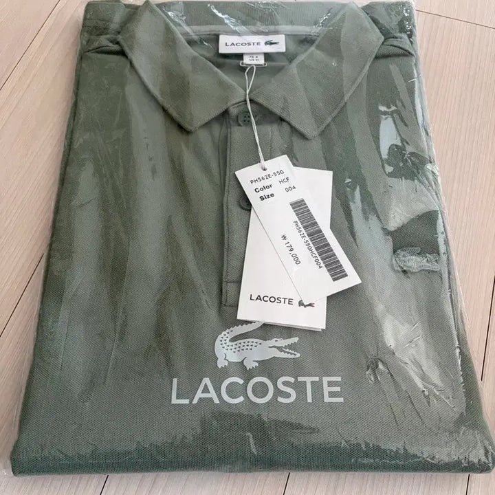 [BUNJANG] Lacoste Polo Shirt Dark Khaki / 미개봉 라코스테 컬러크록 폴로 피케티 반팔 100 다크카키