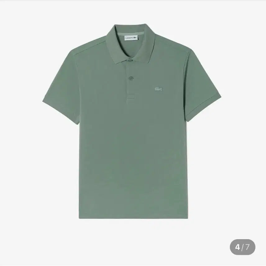 [BUNJANG] Lacoste Polo Shirt Dark Khaki / 미개봉 라코스테 컬러크록 폴로 피케티 반팔 100 다크카키