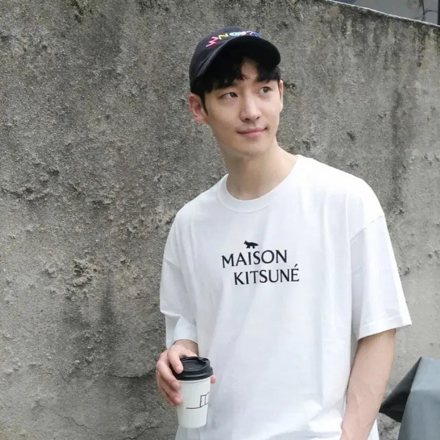 [BUNJANG] Maison Kitsuné Logo Print Cotton T-Shirt / 