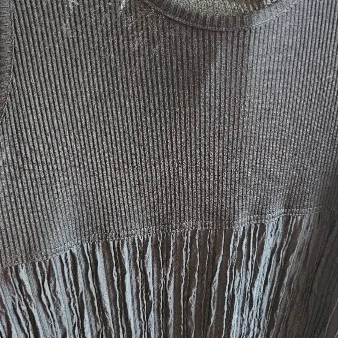 [BUNJANG] Black Sleeveless Long Dress / 블랙 롱 원피스 주름 텍스쳐 슬리브리스