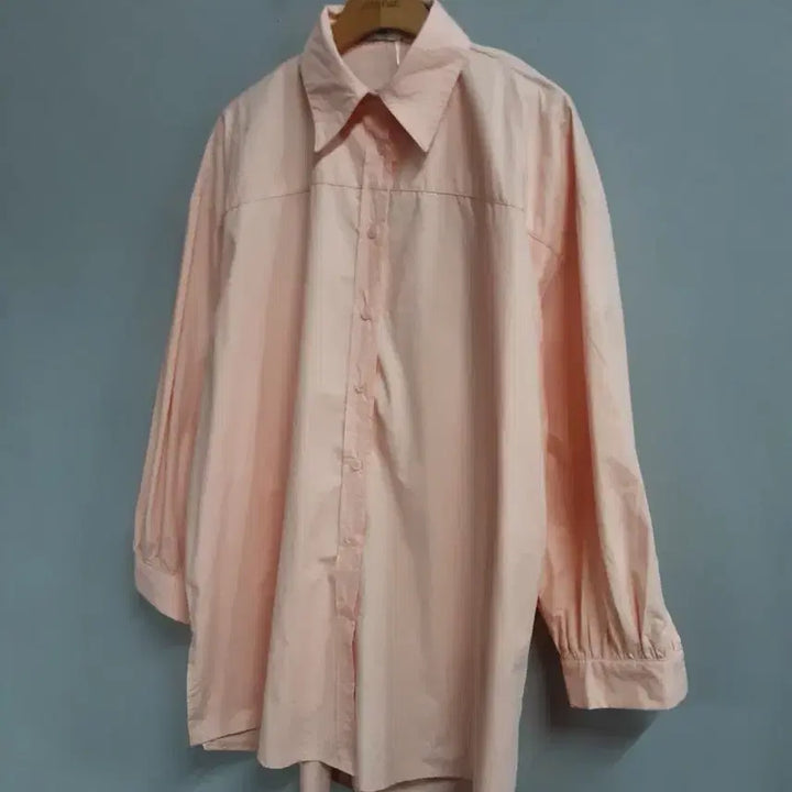 [SOLD OUT] 택새상품) Imvely 오버핏 피치 핑크 셔츠 free