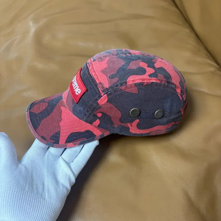 [SOLD OUT] 슈프림 캠프캡 모자 박스로고 23ss 밀리터리 카모 레드