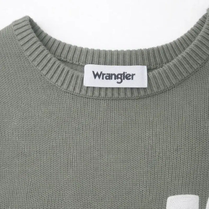 [BUNJANG] Wrangler W Logo Knit Sweater / Wrangler 랭글러 니트 카키 W로고 깔끔핏 105추천 간절기