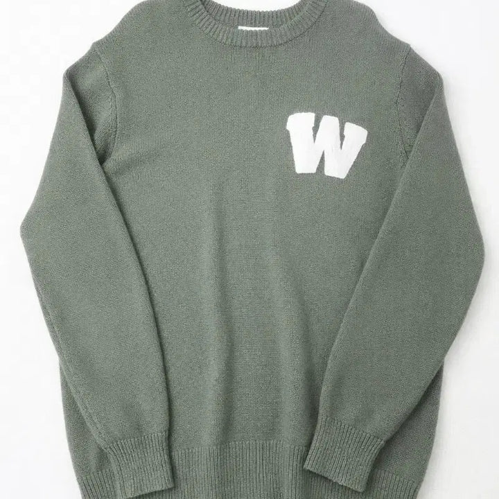 [BUNJANG] Wrangler W Logo Knit Sweater / Wrangler 랭글러 니트 카키 W로고 깔끔핏 105추천 간절기