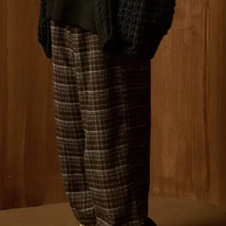 [SOLD OUT] 브라운 체크 바지 (TAG CHECK PANTS - BROWN) L 사이