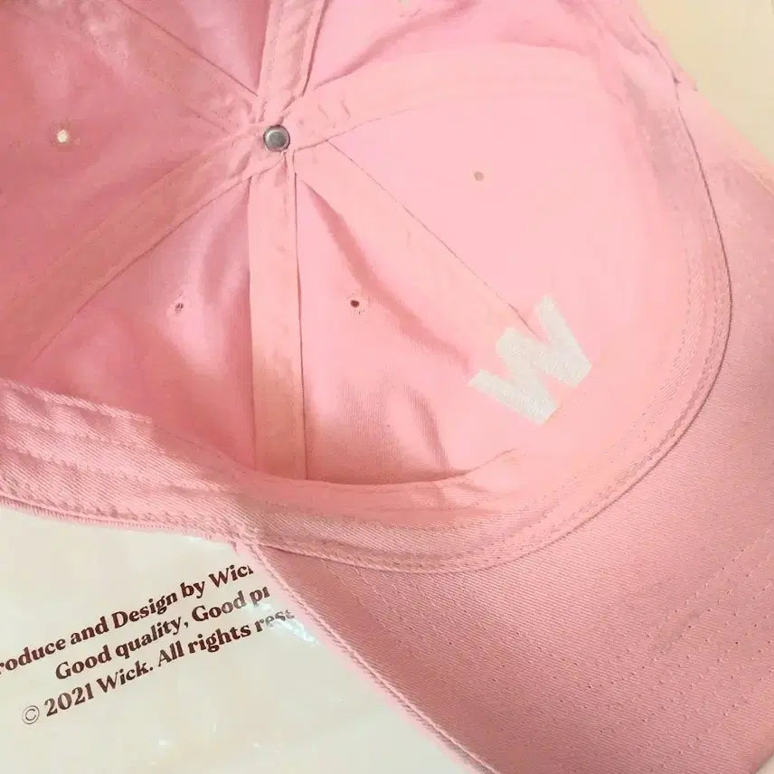 [SOLD OUT] 윅 W볼캡 라이트핑크