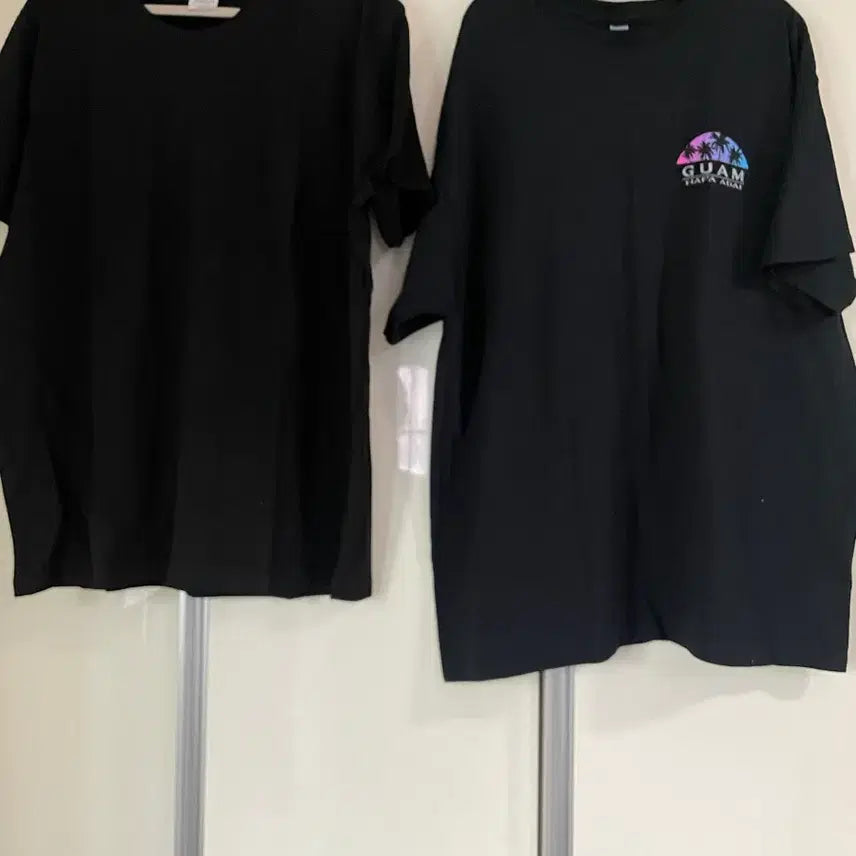 [BUNJANG] Black Short Sleeve T-Shirt (XL) / 개당)블랙 반팔 티셔츠 남성용 XL 사이즈