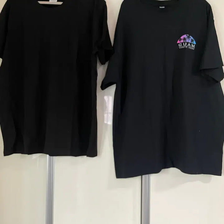 [BUNJANG] Black Short Sleeve T-Shirt (XL) / 개당)블랙 반팔 티셔츠 남성용 XL 사이즈
