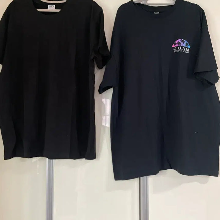 [BUNJANG] Black Short Sleeve T-Shirt (XL) / 개당)블랙 반팔 티셔츠 남성용 XL 사이즈