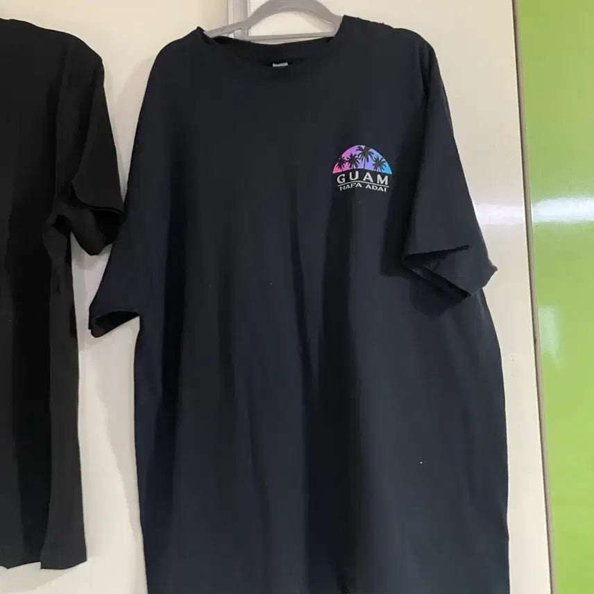 [BUNJANG] Black Short Sleeve T-Shirt (XL) / 개당)블랙 반팔 티셔츠 남성용 XL 사이즈