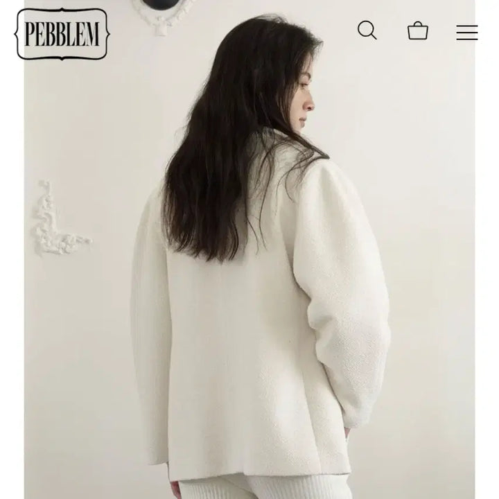 [BUNJANG] Pebblem Ivory Jacket / PEBBLEM  페블엠 아이보리 자켓