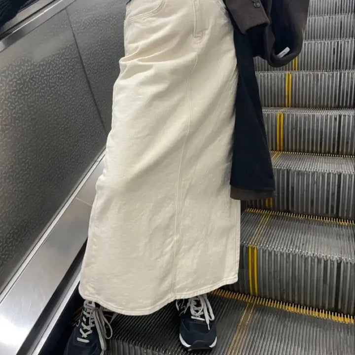 [BUNJANG] Oatmeal Long Fleece Skirt / 기모 스커트 롱 스커트 오트밀 빅사이즈