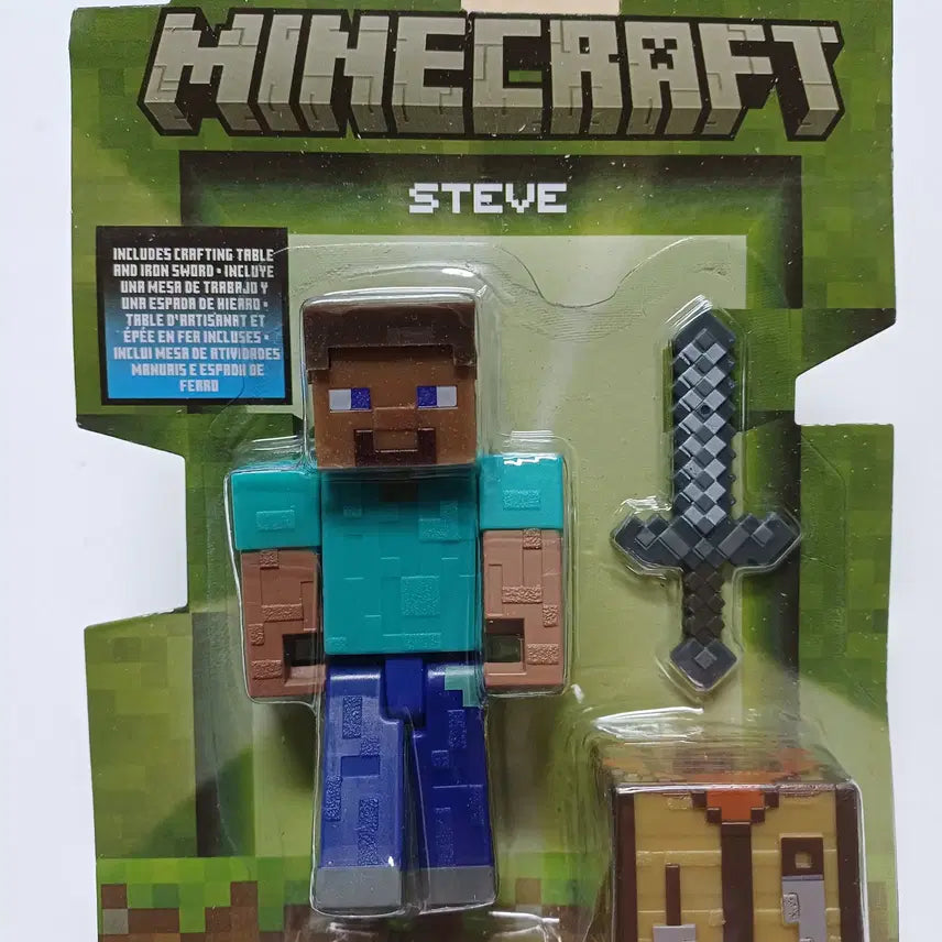 [BUNJANG] Mattel Minecraft Large Size Steve Accessory Action Figure Set New / 정품 마텔 마인크래프트 큰사이즈 스티브 액세서리 액션 피규어 세트 새상품