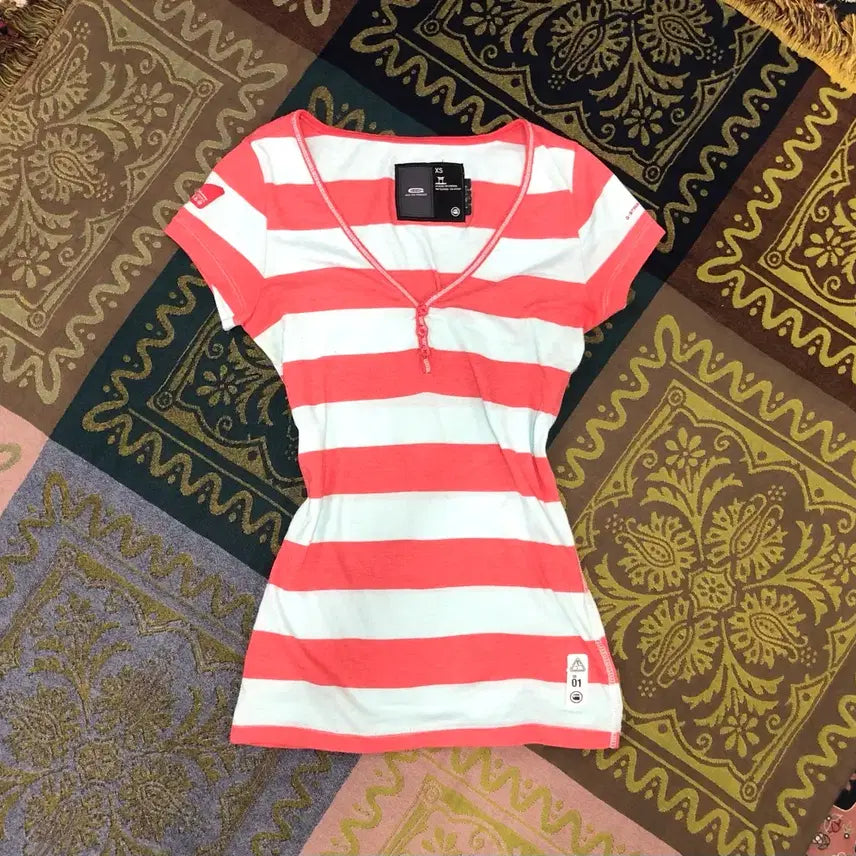 [BUNJANG] G-STAR Striped Henley Top / G-STAR striped henley top