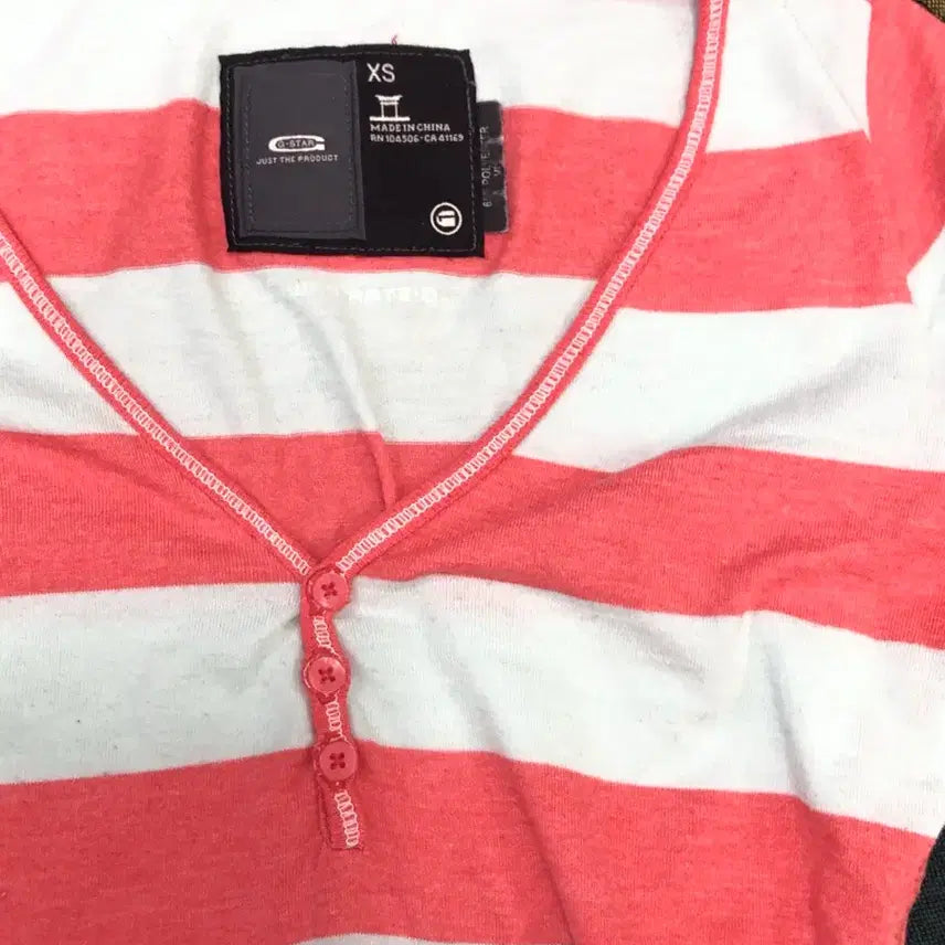 [BUNJANG] G-STAR Striped Henley Top / G-STAR striped henley top