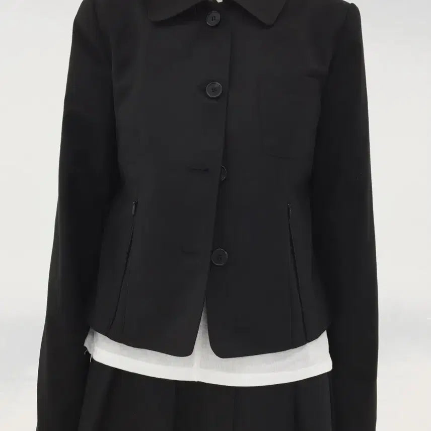 [SOLD OUT] 오운 cropped slit jacket 자체판매 블랙