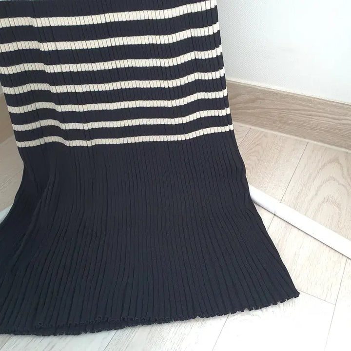 [BUNJANG] COS Striped Ribbed Knit Long Dress / 코스cos 스트라이프 골지니트 반팔롱원피스