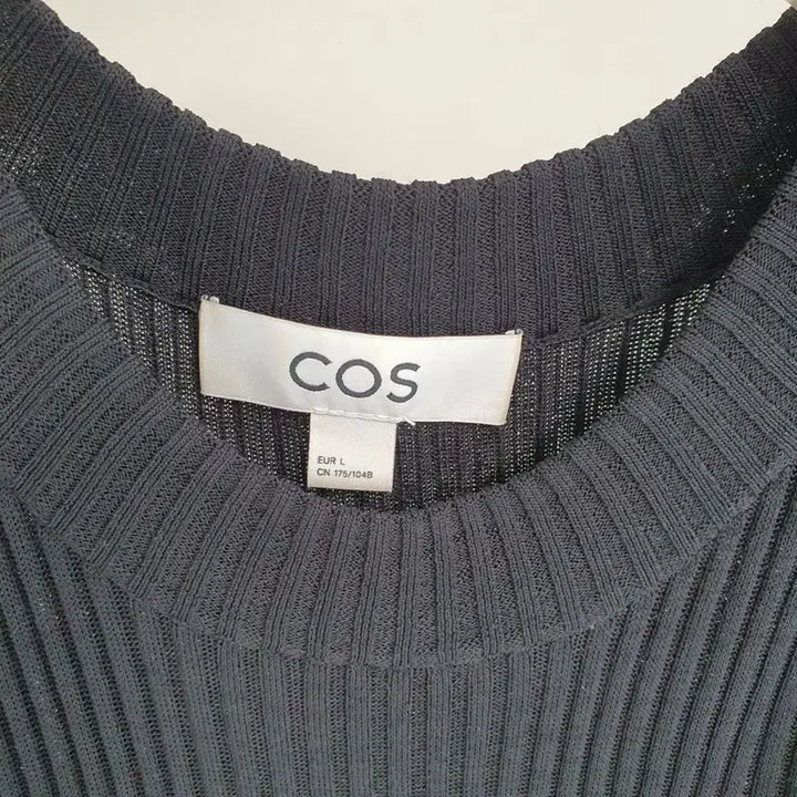 [BUNJANG] COS Striped Ribbed Knit Long Dress / 코스cos 스트라이프 골지니트 반팔롱원피스