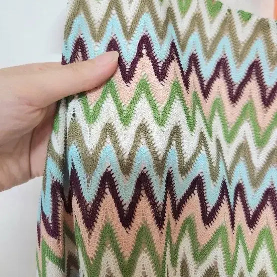 [BUNJANG] Zigzag Pattern Sleeveless Dress / 지그재그 패턴 민소매 원피스