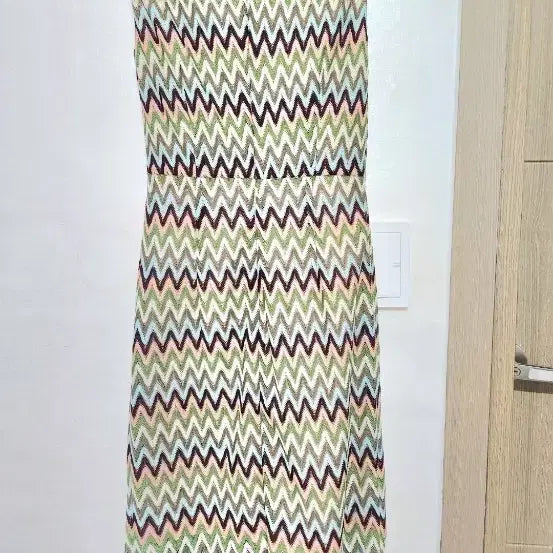 [BUNJANG] Zigzag Pattern Sleeveless Dress / 지그재그 패턴 민소매 원피스