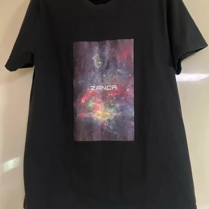 [SOLD OUT] ZANCA 블랙 은하수 프린팅 반팔 티셔츠 남성 L 라지사이즈