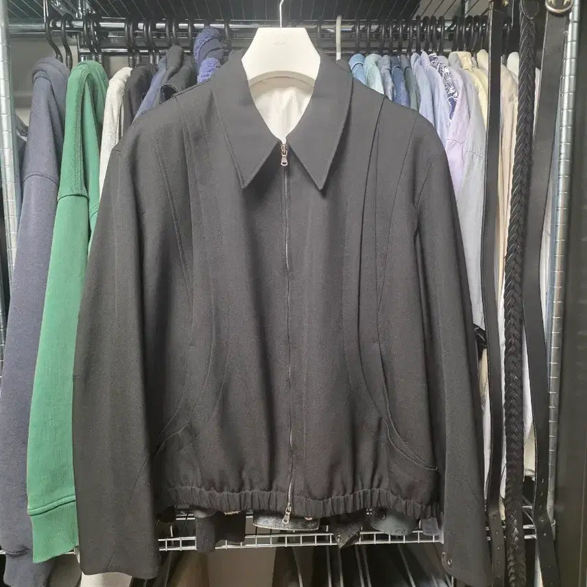 [BUNJANG] Coar Wool Blend Blouson Black L Size / 쿠어 울 블루종 L사이즈