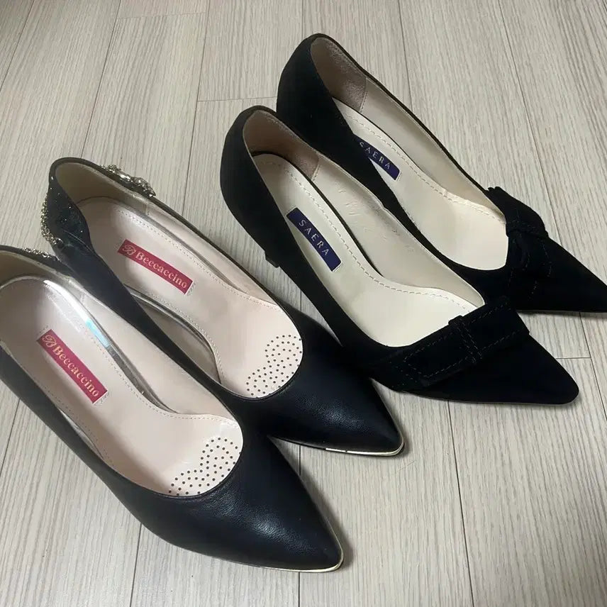 [BUNJANG] Becchino &amp; Sera Blossom Suede Pumps - Black / 베카치노 240E + 세라 블라썸 스웨이드 37