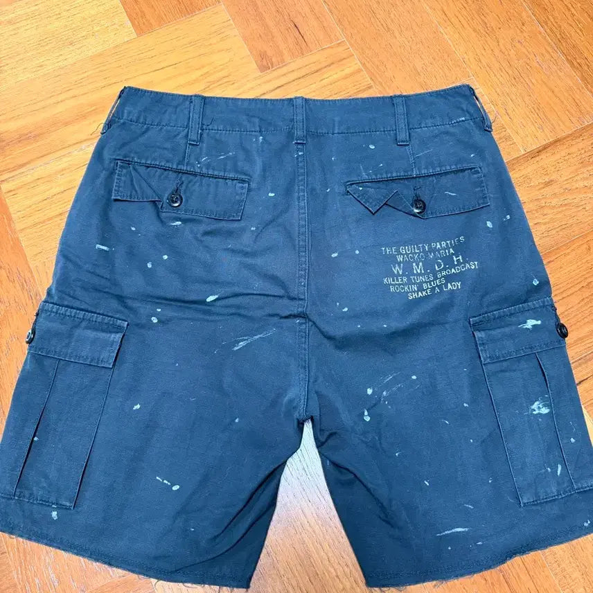 [BUNJANG] Wackomaria Painting Fatigue Shorts / 와코마리아 페인팅 퍼티그 반바지