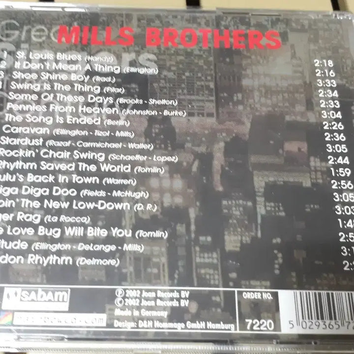 [BUNJANG] Mills Brothers Great Singers of The Century CD / 밀스 브라더스의 명곡들을 담은 CD입니다&