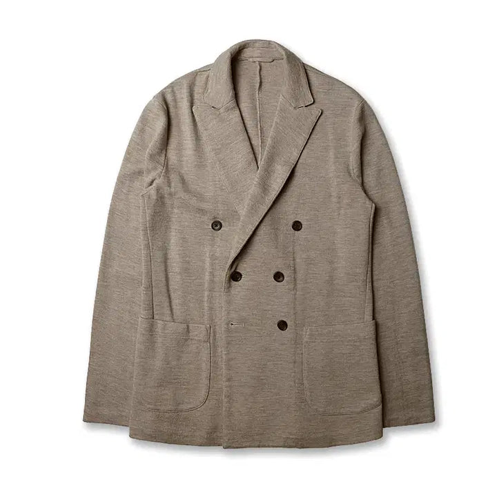 [BUNJANG] Etonne Natural Knit Double Cardigan Jacket / 에토네 [Etonne] 네츄럴 니트 더블 가디건 자켓 캐주얼 자켓 베이지