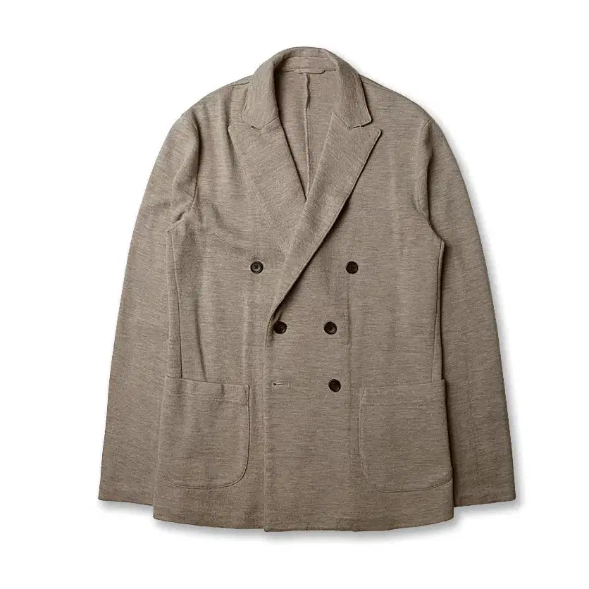 [BUNJANG] Etonne Natural Knit Double Cardigan Jacket / 에토네 [Etonne] 네츄럴 니트 더블 가디건 자켓 캐주얼 자켓 베이지