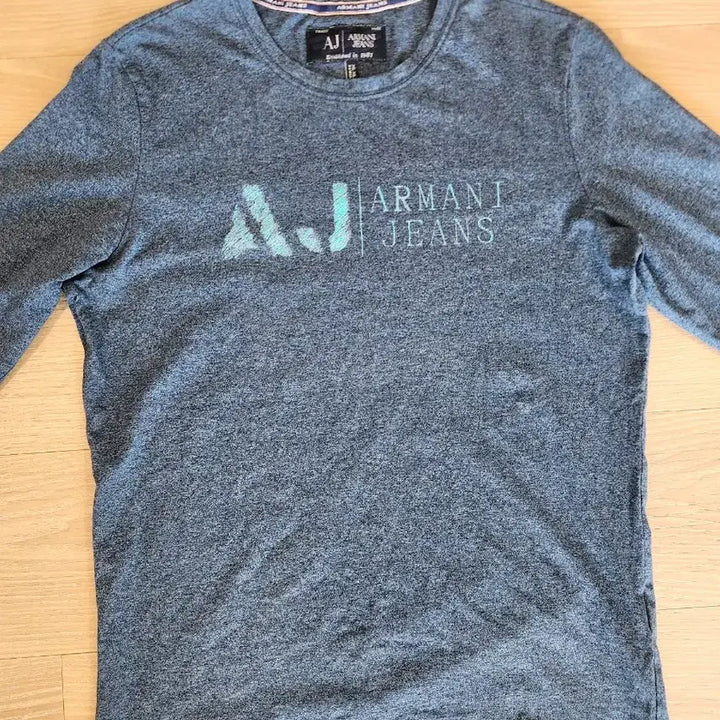 [BUNJANG] Armani Jeans Blue Long-Sleeve T-Shirt / 아르마니진스 블루 긴팔 티셔츠