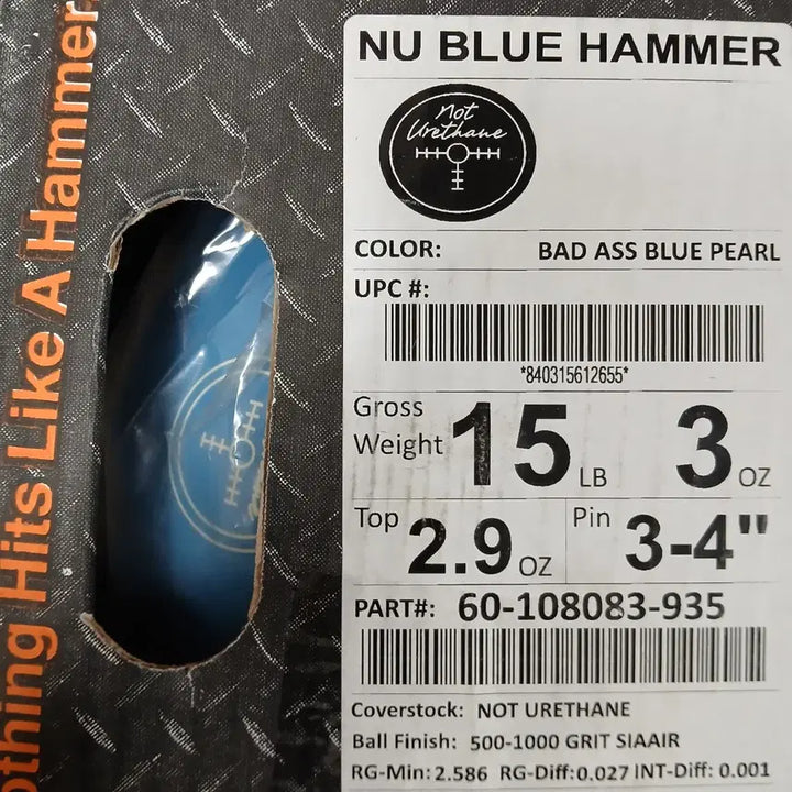 [BUNJANG] Hammer NU Blue Official Bowling Ball 15.3 lbs / 15.3파운드 택배무료 공인구 햄머 NU 블루 새볼링공