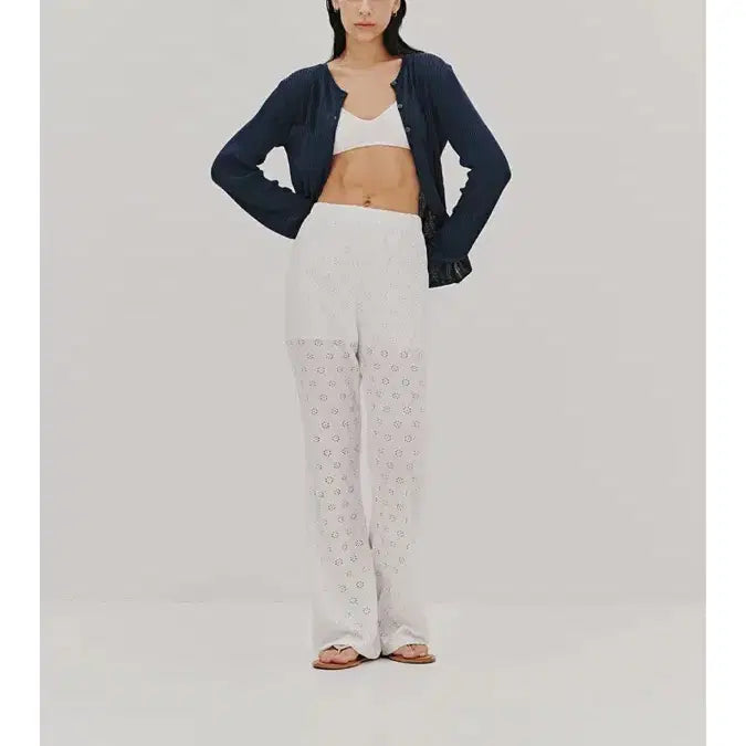 [BUNJANG] Audier Lace Bootcut Banding Pants / 새상품)오디에르 레이스 부츠컷 밴딩팬츠 Free