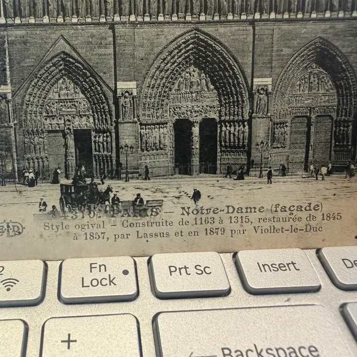 [BUNJANG] 1913 Paris Notre-Dame Cathedral Postcard - Pre-WWI Era / 1913년 - 프랑스 파리 노트르담 대 성당 - 1차 세계대전 직전