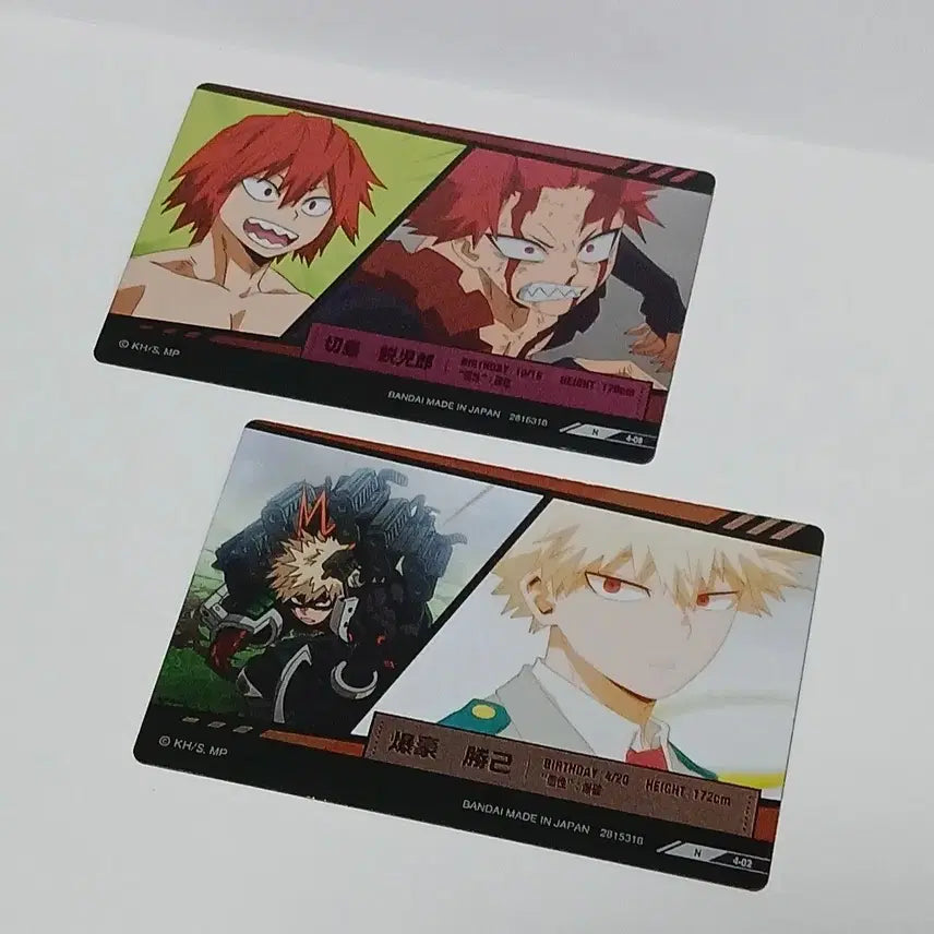 [BUNJANG] My Hero Academia Bakugo &amp; Kirishima Wafer Card Bundle Set / [나히아] 바쿠고 키리시마 웨하스 카드 4탄 일괄