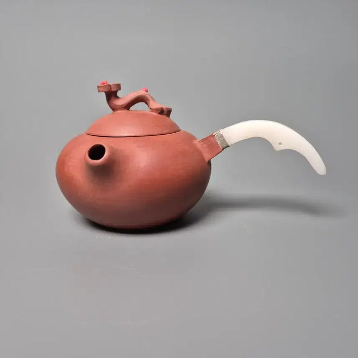 [BUNJANG] Jade Handle Zisha Horizontal Pot Antique Collectible / 자사 횡파호 백옥 손잡이 자사호 중국 골동품 고미술품 수집품