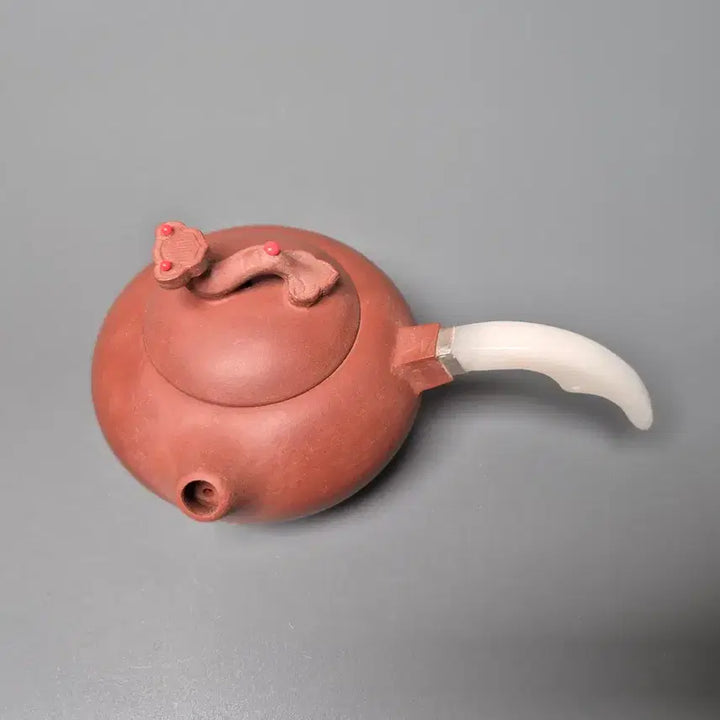 [BUNJANG] Jade Handle Zisha Horizontal Pot Antique Collectible / 자사 횡파호 백옥 손잡이 자사호 중국 골동품 고미술품 수집품
