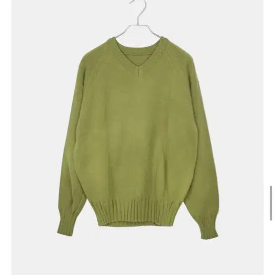 [BUNJANG] Wonder Wonder Basic V-Neck Loose Fit Knit (2-Pack, Blue &amp; Olive) / 원더원더 베이직 브이넷 루즈핏 니트2장 (청색,올리브)