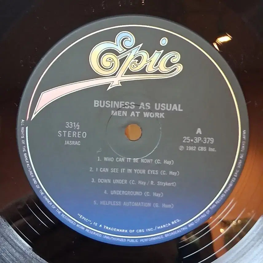 [BUNJANG] Men at Work Business as Usual LP / 소장가치 멘 앳 워크 Business as Usual LP