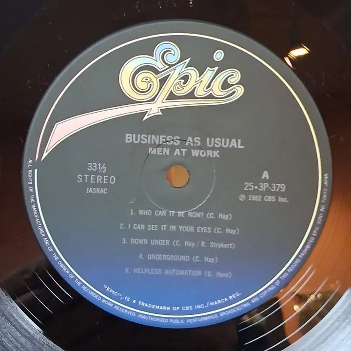 [BUNJANG] Men at Work Business as Usual LP / 소장가치 멘 앳 워크 Business as Usual LP