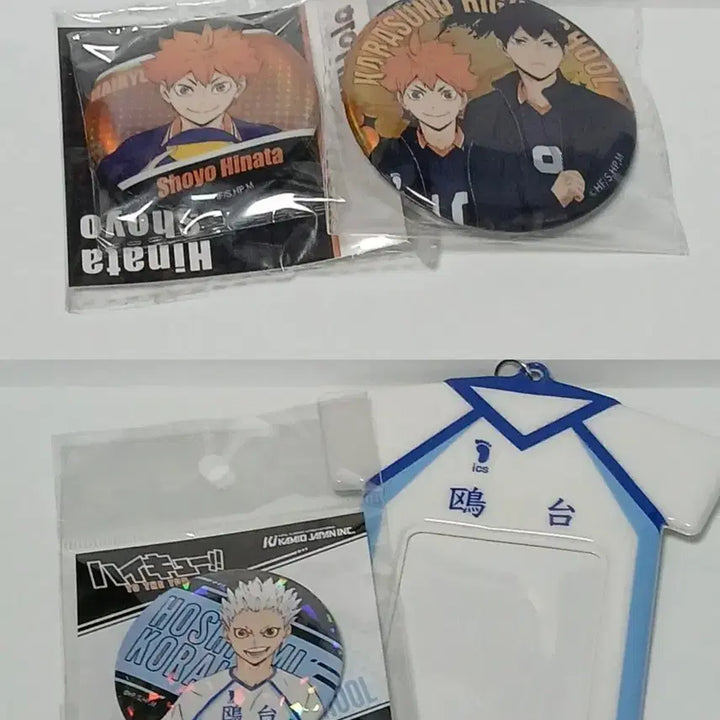 [BUNJANG] Haikyuu Hinata Kageyama Hoshiumi Bundle Set Badge &amp; Photocard Holder / [하이큐] 히나타 카게야마 호시우미 뱃지 포토카드 홀더 일괄